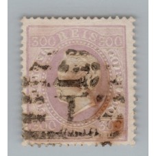 PORTUGAL 1870 Yv. 49B DENTADO 13 1/2 ESTAMPILLA USADA 110 Euros